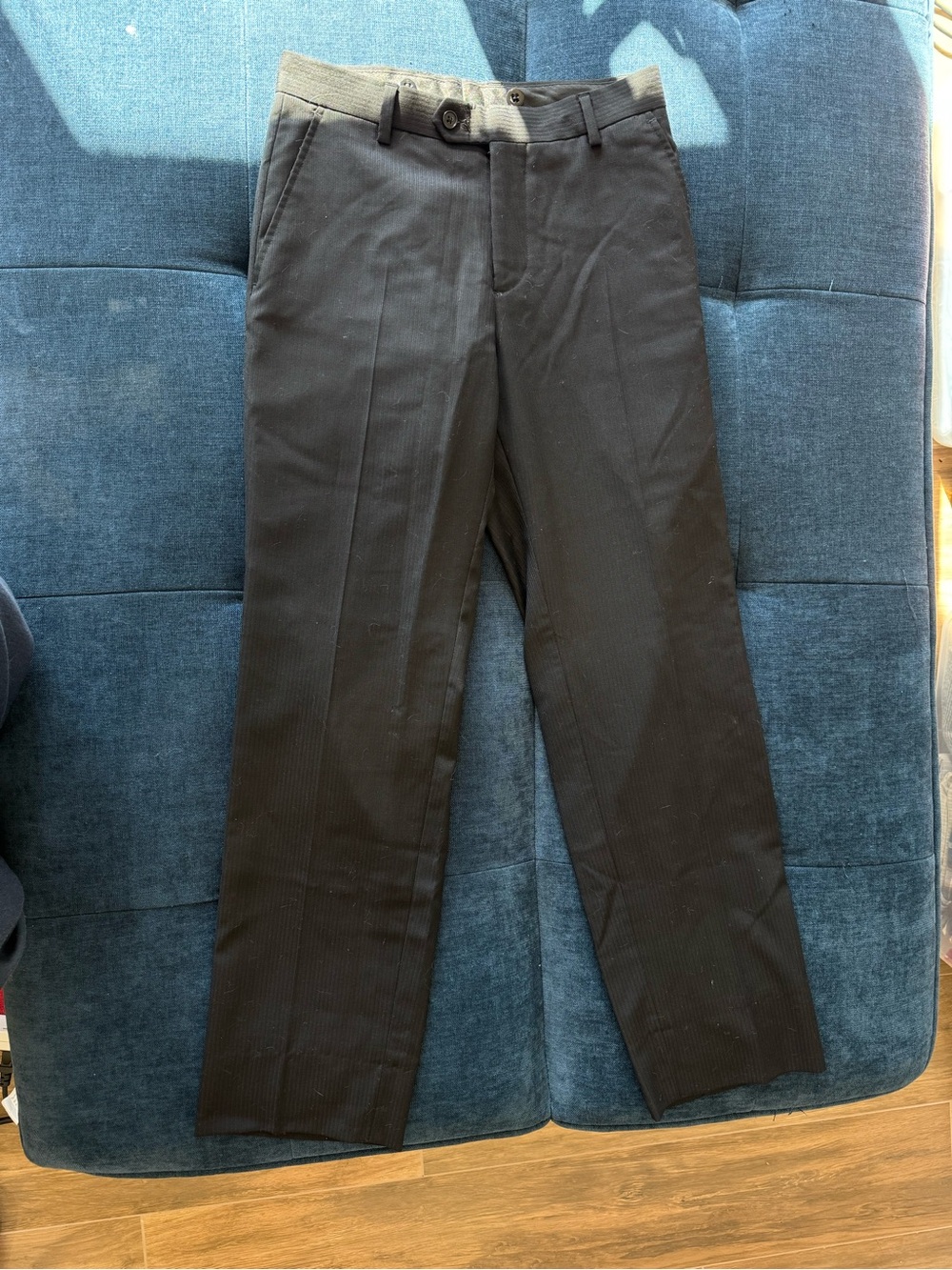 Men’s Wearhouse Pronto Uomo Pinstripe Straight Fit Charcoal Slacks
